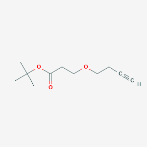 molecular formula C11H18O3 B605314 Alkyne-ethyl-PEG1-Boc CAS No. 2100306-55-4