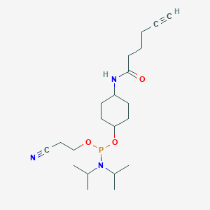 molecular formula C21H36N3O3P B605316 Alkyne Phosphoramidite, 5'-terminal CAS No. 1417539-32-2