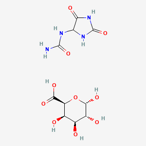 molecular formula C10H16N4O10 B605321 D-Galacturonan, compd. with (2,5-dioxo-4-imidazolidinyl)urea CAS No. 29659-38-9