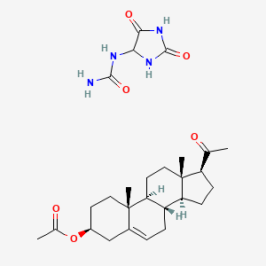 molecular formula C27H40N4O6 B605322 尿囊素孕烯醇酮醋酸酯 CAS No. 15360-42-6