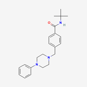 molecular formula C22H29N3O B6053245 N-tert-butyl-4-[(4-phenylpiperazin-1-yl)methyl]benzamide 