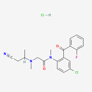 molecular formula C21H22Cl2FN3O2 B605330 Alozafone hydrochloride CAS No. 50840-91-0