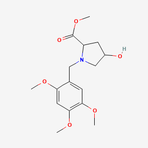 molecular formula C16H23NO6 B6053382 Methyl 4-hydroxy-1-[(2,4,5-trimethoxyphenyl)methyl]pyrrolidine-2-carboxylate 