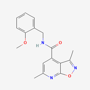molecular formula C17H17N3O3 B6053399 N-(2-methoxybenzyl)-3,6-dimethylisoxazolo[5,4-b]pyridine-4-carboxamide 