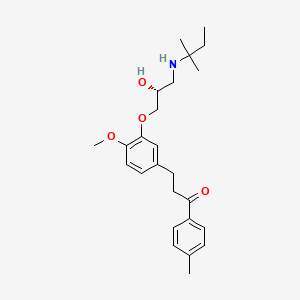molecular formula C25H35NO4 B605341 Alprafenone, (R)- CAS No. 401900-46-7