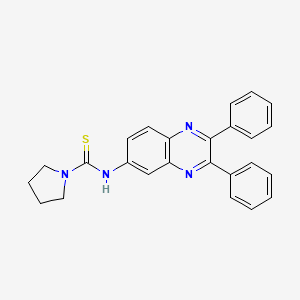 molecular formula C25H22N4S B6053488 N-(2,3-diphenylquinoxalin-6-yl)pyrrolidine-1-carbothioamide 