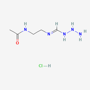 molecular formula C5H14ClN5O B605351 Acetamide, N-(2-((hydrazinoiminomethyl)amino)ethyl)-, monohydrochloride CAS No. 192511-71-0