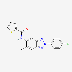 molecular formula C18H13ClN4OS B6053547 N-[2-(4-chlorophenyl)-6-methyl-2H-1,2,3-benzotriazol-5-yl]thiophene-2-carboxamide 