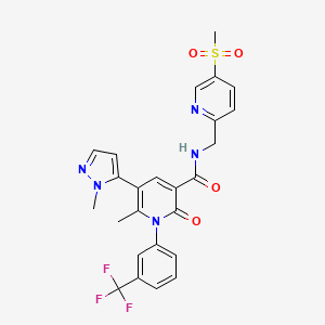 molecular formula C25H22F3N5O4S B605355 Alvelestat CAS No. 848141-11-7
