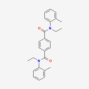 molecular formula C26H28N2O2 B6053573 N1,N4-DIETHYL-N1,N4-BIS(2-METHYLPHENYL)BENZENE-1,4-DICARBOXAMIDE 