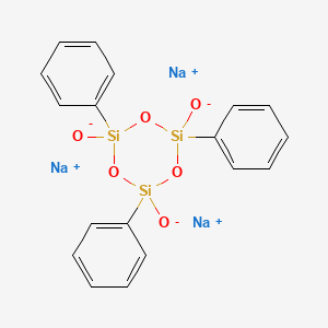 molecular formula C18H15Na3O6Si3 B6053637 Trisodium;2,4,6-trioxido-2,4,6-triphenyl-1,3,5,2,4,6-trioxatrisilinane 