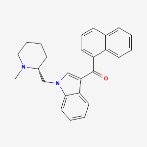 molecular formula C26H26N2O B605365 (R)-(1-((1-Methylpiperidin-2-yl)methyl)-1H-indol-3-yl)(naphthalen-1-yl)methanone CAS No. 134959-64-1