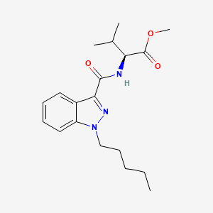 molecular formula C19H27N3O3 B605392 Methyl (1-pentyl-1H-indazole-3-carbonyl)-L-valinate CAS No. 1890250-13-1
