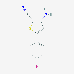molecular formula C12H8FNS B060540 5-(4-Fluorophenyl)-3-methyl-2-thiophenecarbonitrile CAS No. 175137-39-0
