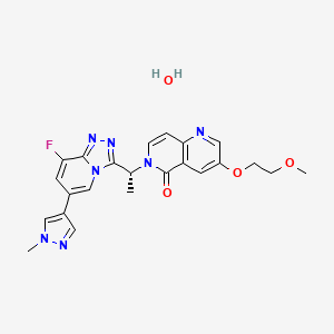 molecular formula C23H24FN7O4 B605405 AMG-337 monohydrate CAS No. 1643590-78-6