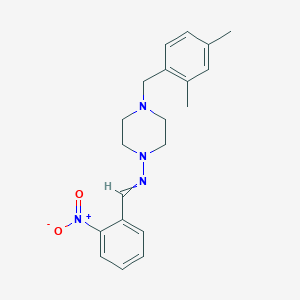 molecular formula C20H24N4O2 B6054149 N-[4-[(2,4-dimethylphenyl)methyl]piperazin-1-yl]-1-(2-nitrophenyl)methanimine CAS No. 6069-02-9