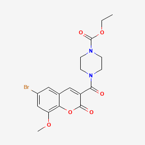 molecular formula C18H19BrN2O6 B6054176 ETHYL 4-(6-BROMO-8-METHOXY-2-OXO-2H-CHROMENE-3-CARBONYL)PIPERAZINE-1-CARBOXYLATE 