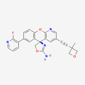 (5s)-7-(2-Fluoropyridin-3-Yl)-3-[(3-Methyloxetan-3-Yl)ethynyl]spiro[chromeno[2,3-B]pyridine-5,4'-[1,3]oxazol]-2'-Amine
