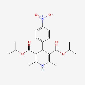 molecular formula C21H26N2O6 B6054588 Dipropan-2-yl 2,6-dimethyl-4-(4-nitrophenyl)-1,4-dihydropyridine-3,5-dicarboxylate CAS No. 21829-10-7