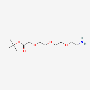 molecular formula C12H25NO5 B605459 Amino-PEG3-CH2CO2-t-butyl ester CAS No. 189808-70-6