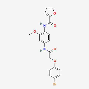 molecular formula C20H17BrN2O5 B6054646 N-{4-[2-(4-bromophenoxy)acetamido]-2-methoxyphenyl}furan-2-carboxamide 