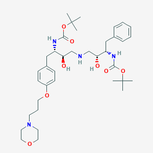 tert-butyl N-[(2S,3R)-3-hydroxy-4-[[(2R,3S)-2-hydroxy-3-[(2-methylpropan-2-yl)oxycarbonylamino]-4-[4-(3-morpholin-4-ylpropoxy)phenyl]butyl]amino]-1-phenylbutan-2-yl]carbamate
