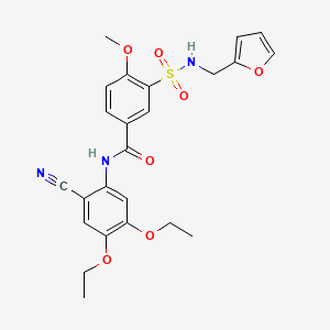 molecular formula C24H25N3O7S B6054729 N-(2-CYANO-4,5-DIETHOXYPHENYL)-3-{[(FURAN-2-YL)METHYL]SULFAMOYL}-4-METHOXYBENZAMIDE 