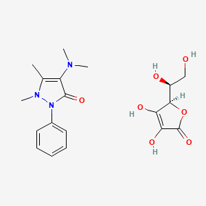 molecular formula C19H25N3O7 B605477 Aminophenazone ascorbate CAS No. 23635-43-0