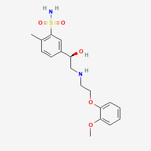 molecular formula C18H24N2O5S B605488 (-)-Amosulalol CAS No. 94666-15-6