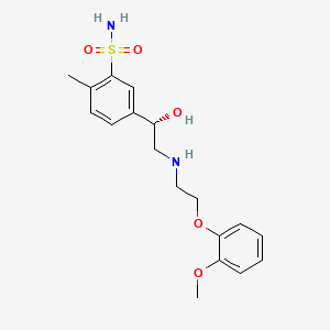 molecular formula C18H24N2O5S B605489 (+)-Amosulalol CAS No. 94666-17-8