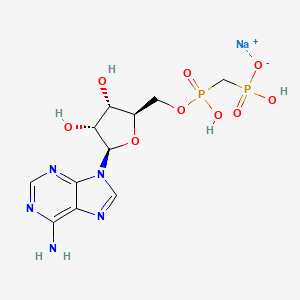 molecular formula C11H16N5NaO9P2 B605492 Phosphomethylphosphonic acid adenosyl ester CAS No. 104835-70-3