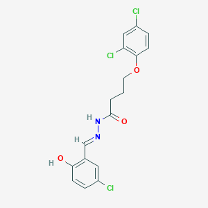 molecular formula C17H15Cl3N2O3 B6054954 N-[(E)-(5-chloro-2-hydroxyphenyl)methylideneamino]-4-(2,4-dichlorophenoxy)butanamide 