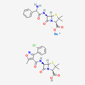 molecular formula C35H36ClN6NaO9S2 B605498 Ampiclox CAS No. 62713-27-3