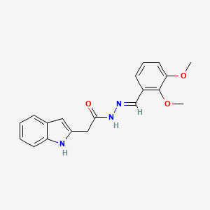 molecular formula C19H19N3O3 B6055100 N-[(E)-(2,3-dimethoxyphenyl)methylideneamino]-2-(1H-indol-2-yl)acetamide 