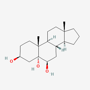 molecular formula C19H32O3 B605512 (3S,5R,6R,8S,9S,10R,13S,14S)-10,13-Dimethylhexadecahydro-1H-cyclopenta[a]phenanthrene-3,5,6-triol CAS No. 4725-51-3