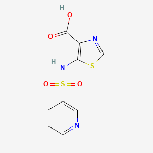 molecular formula C9H7N3O4S2 B605515 5-(Pyridin-3-ylsulfonylamino)-1,3-thiazole-4-carboxylic acid CAS No. 1639972-90-9