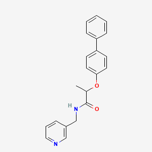molecular formula C21H20N2O2 B6055167 2-(biphenyl-4-yloxy)-N-(pyridin-3-ylmethyl)propanamide 