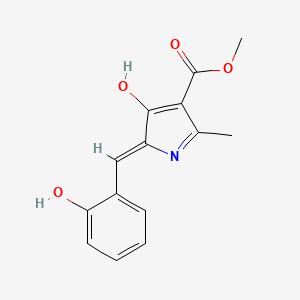 molecular formula C14H13NO4 B6055227 METHYL (5Z)-5-[(2-HYDROXYPHENYL)METHYLIDENE]-2-METHYL-4-OXO-4,5-DIHYDRO-1H-PYRROLE-3-CARBOXYLATE 