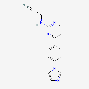 molecular formula C16H13N5 B605530 4-(4-imidazol-1-ylphenyl)-N-prop-2-ynylpyrimidin-2-amine CAS No. 2234272-10-5
