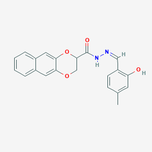 molecular formula C21H18N2O4 B6055425 N'-[(Z)-(2-hydroxy-4-methylphenyl)methylidene]-2,3-dihydronaphtho[2,3-b][1,4]dioxine-2-carbohydrazide 