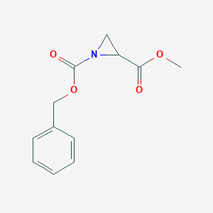 molecular formula C12H13NO4 B060556 1-Benzyl 2-methyl aziridine-1,2-dicarboxylate CAS No. 170701-87-8