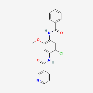 molecular formula C20H16ClN3O3 B6055869 N-(4-benzamido-2-chloro-5-methoxyphenyl)pyridine-3-carboxamide 