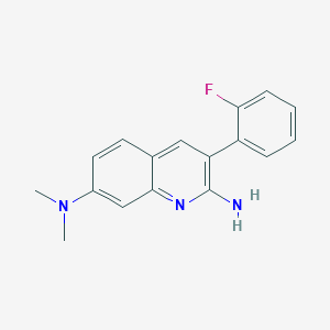 molecular formula C17H16FN3 B605598 Arylquin-1 CAS No. 1630743-73-5
