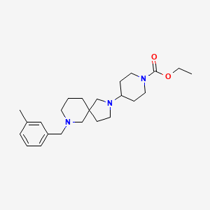 molecular formula C24H37N3O2 B6056113 Ethyl 4-[9-[(3-methylphenyl)methyl]-2,9-diazaspiro[4.5]decan-2-yl]piperidine-1-carboxylate 