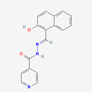 molecular formula C17H13N3O2 B605616 2-Hydroxy-1-naphthaldehyde-isonicotinoylhydrazone CAS No. 796-42-9