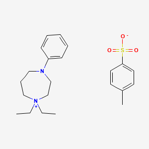 1H-1,4-Diazepinium, 1,1-diethylhexahydro-4-phenyl-, 4-methylbenzenesulfonate (1:1)