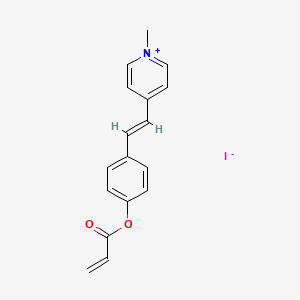 [4-[(E)-2-(1-methylpyridin-1-ium-4-yl)ethenyl]phenyl] prop-2-enoate;iodide