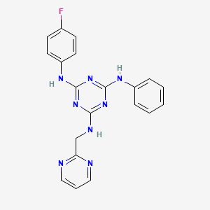 N2-(4-fluorophenyl)-N4-phenyl-N6-(pyrimidin-2-ylmethyl)-1,3,5-triazine-2,4,6-triamine