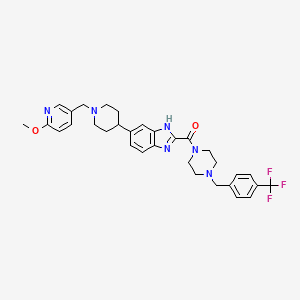(6-(1-((6-Methoxypyridin-3-yl)methyl)piperidin-4-yl)-1H-benzo[d]imidazol-2-yl)(4-(4-(trifluoromethyl)benzyl)piperazin-1-yl)methanone
