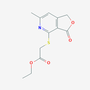 molecular formula C12H13NO4S B6056392 Ethyl [(6-methyl-3-oxo-1,3-dihydrofuro[3,4-c]pyridin-4-yl)sulfanyl]acetate 
